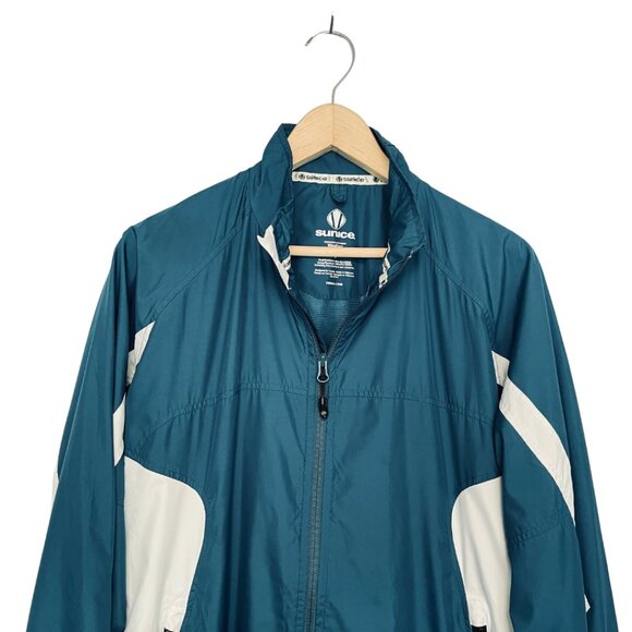 Sunice Performance Jacket Mens Size L Blue Weather Athletic Golf Windbreaker - Picture 2 of 14